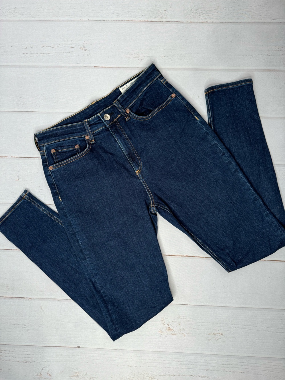 rag & bone Nina High Rise Skinny Jeans Size 28 Marine Blue
